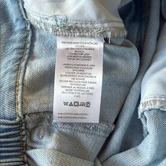 Anthropologie Pilcro High-Rise Crop Wide-Leg Jeans Light Blue SIZE LARGE NEW - Picture 5 of 7